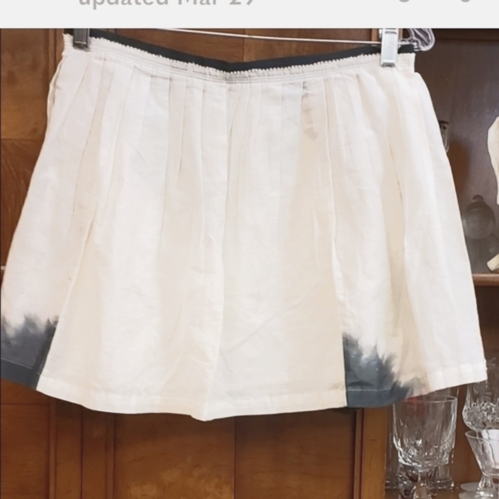 American Eagle Outfitter Elegant White and Gray Women's Mini  Skirt SZ 2